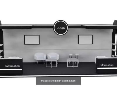 Professional Exhibition Booth 3D Models Pack 10 Unique Designs