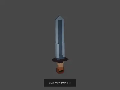 Low poly collection sword 3D Model Pack