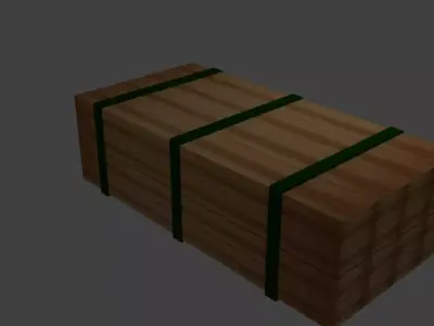 balewood wooden block Free low-poly 3D model