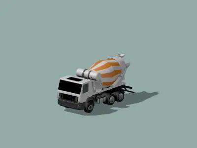 Truck mixer MAZ 3D model