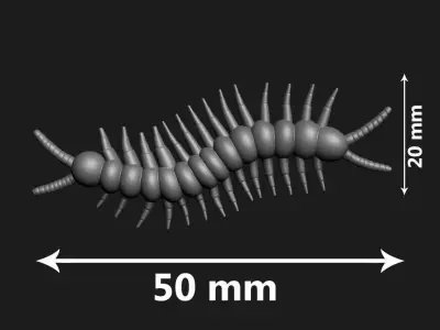 Centipede for 3d print 3D print model