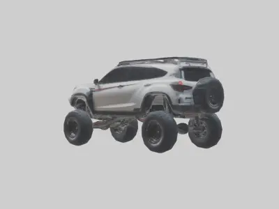 Rally SUV with Custom Suspension model Low-poly 3D model