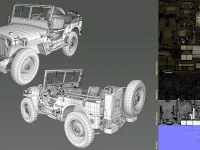 3D Printed Willys Convertible Miniature Car 3D print model get