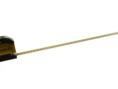 Adjustable tape measurement tool Low-poly 3D model