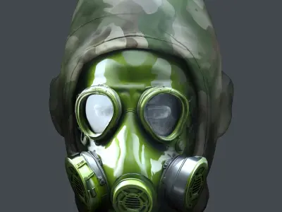 Helmet 3d model military combat Military Low-poly Low-poly 3D model 29