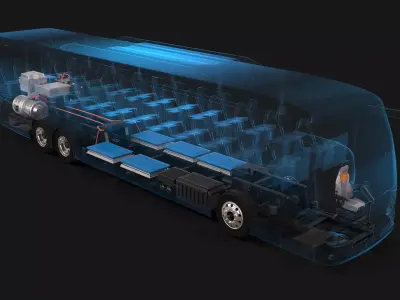 Electric Bus X-ray 3D model