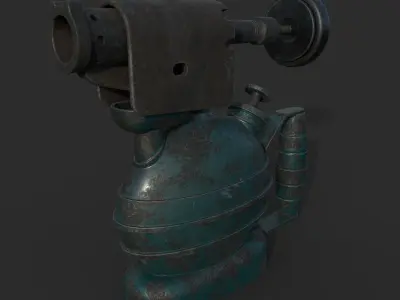 Old blow torch  Low-poly 3D model