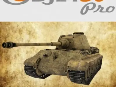 German Tank low-poly Low-poly 3D model