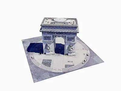 Arc de Triomphe - Triumphal Arch Low-poly 3D model