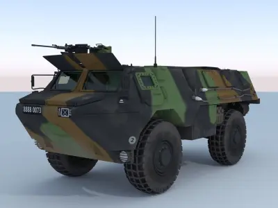 VAB VTT 4x4 - French APC 3D model