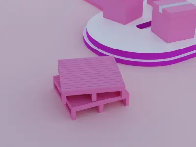 Box Packing Facility Art 3D model