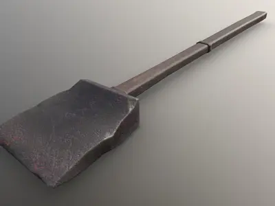 Shovel - Obsidian Low-poly 3D model