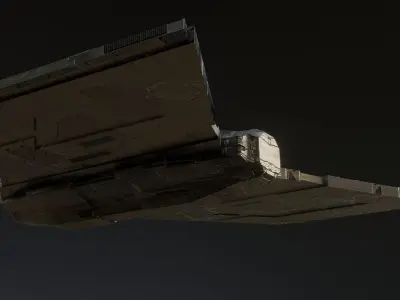 Spaceship - Pirate Fighter Low-poly 3D model