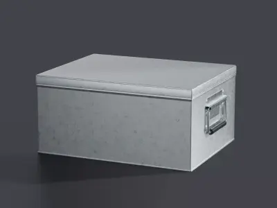 Galvanized Iron Box 001 M 3D model