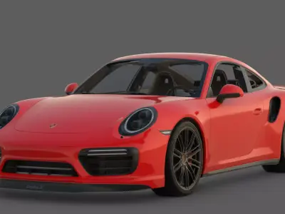 2016 Porsche 911 Turbo S 3D Model  All Weather Supercar 3D model