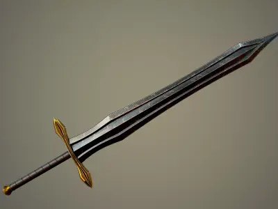 Short sword Low-poly 3D model purchase