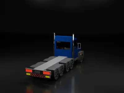 Low Poly Truck Low-poly 3D model purchase