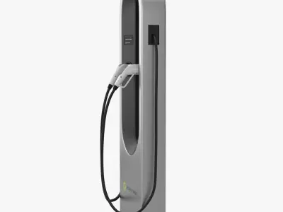 Electric Vehicle Charging Station  purchase 3D model