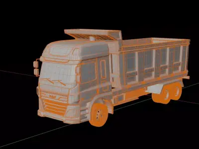 DAF CF Box Truck 2020 Dump Truck 3D model