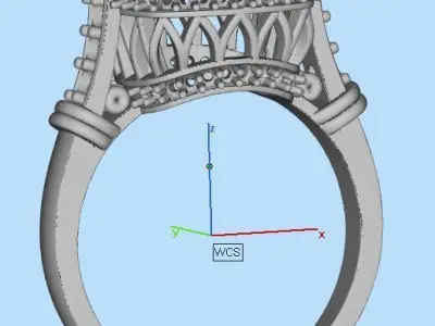 Wedding Ring  3D print model 385