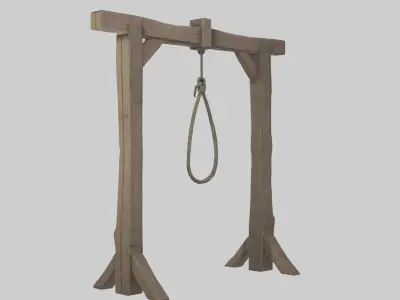 Gallows Model Low-poly 3D model