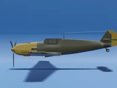 BF109 luftwaffe spitfire 3D model