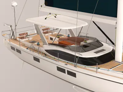 Sailing Yacht Hylas H57 3D model
