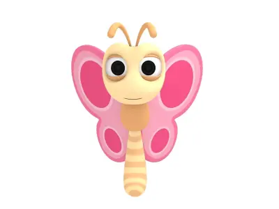Cartoon Butterfly 3D model