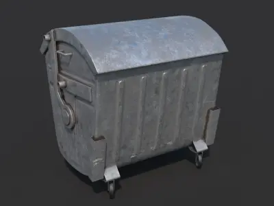 Garbage container Low-poly 3D model buy