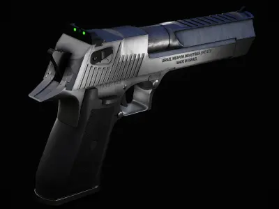Desert Eagle Pistol Low-poly 3D model purchase