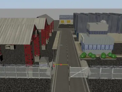 Industrial buildings pack Low-poly 3D model purchase