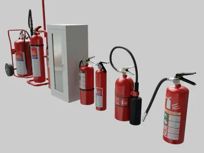 Fire Extinguishers collection vol 2 - Emergency Equipment 3D model