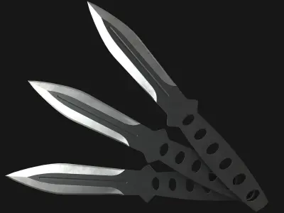 Throwing Knife Low-poly 3D model get