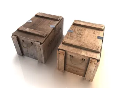 Explosives crate 2 PBR Low-poly 3D model