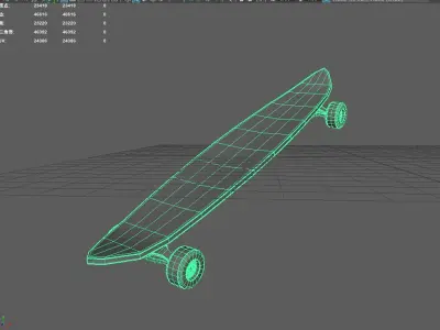 Skate Low-poly 3D model purchase