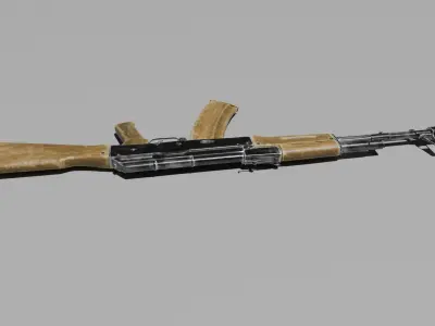 AK 74 3D model purchase