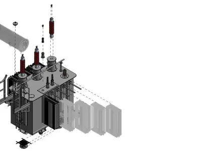 Transformer Detail for Power Stations  Oil Immersed 3D model
