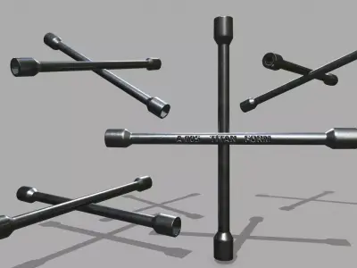 Lug Wrench Low-poly 3D model get