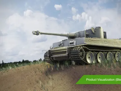 Tiger 1 Tank PBR 3D model