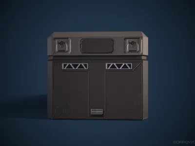 Sci-fi Chest  1 Low Poly Game Asset Low-poly 3D model