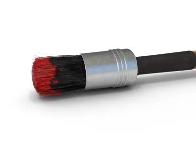 Paint brush 3D model 4