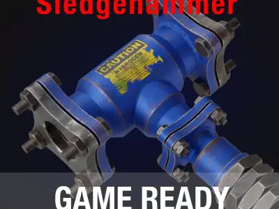 sledgehammer Low-poly 3D model