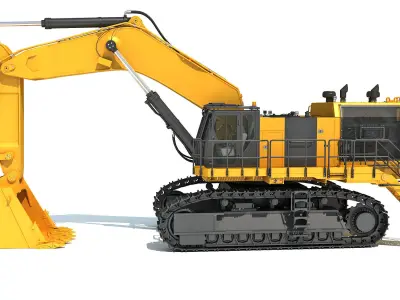 Hydraulic Mining Shovel 3D model