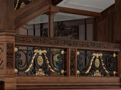 Titanic  - Interior -  Assets Pack  Low-poly 3D model