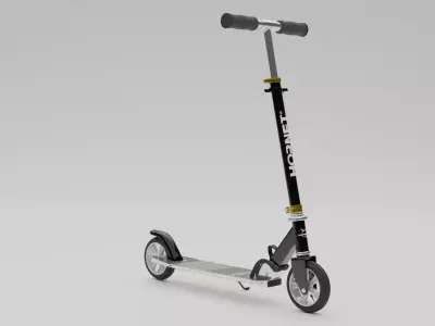 Electric Scooter Low-poly 3D model 2