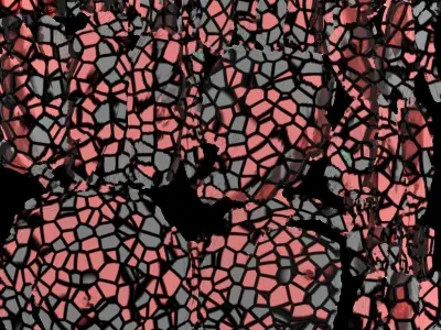 Stained Glass Lamps - RedBlack 3D model