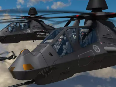 RAH-66 Comanche Stealth Helicopter 3D model