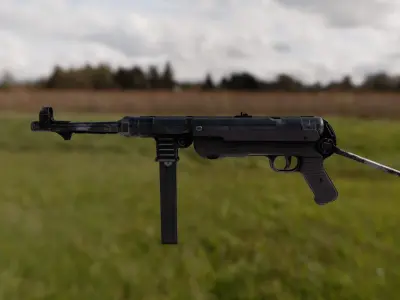 Animated FPS MP40 Pack Low-poly 3D model