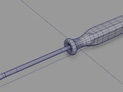 screw driver Free low-poly 3D model