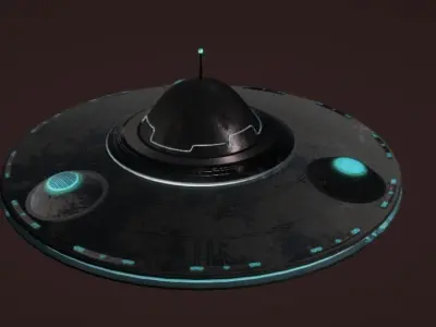  UFO With variations Low-poly 3D model